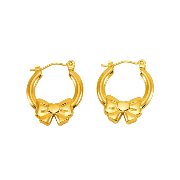 Women's 316L Stainless Steel 18K Gold Plated Geometric Ushape Electroplated Earrings