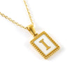 Women's 316L Stainless Steel 18K Gold Plated Letter Pendant Necklace With Natural Shell Inlay And Electroplating