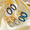 Women's Stainless Steel 18K Gold Vacuum Plated Geometric Irregular Earrings With Simple Fashion Design