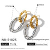 Women's Stainless Steel 18K Gold Vacuum Plated Geometric Irregular Earrings With Simple Fashion Design