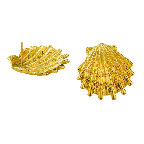 Women's Stainless Steel 18K Goldplated Ocean Style Earrings