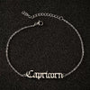 Women's Stainless Steel Letter Charm Anklet With Constellation Inspired Design For Wholesale