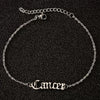 Women's Stainless Steel Letter Charm Anklet With Constellation Inspired Design For Wholesale