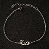 Women's Stainless Steel Letter Charm Anklet With Constellation Inspired Design For Wholesale