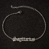 Women's Stainless Steel Letter Charm Anklet With Constellation Inspired Design For Wholesale