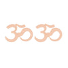 Women's Stainless Steel Letter Pattern Earrings With Praying Symbol And Electroplated Finish Fashion Jewelry