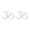 Women's Stainless Steel Letter Pattern Earrings With Praying Symbol And Electroplated Finish Fashion Jewelry