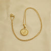 Women's Stainless Steel Letter Pendant Necklace With O Chain Simple Electroplated Clavicle Jewelry