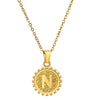 Women's Stainless Steel Letter Pendant Necklace With O Chain Simple Electroplated Clavicle Jewelry
