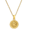 Women's Stainless Steel Letter Pendant Necklace With O Chain Simple Electroplated Clavicle Jewelry