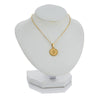 Women's Stainless Steel Letter Pendant Necklace With O Chain Simple Electroplated Clavicle Jewelry