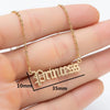 Women's Stainless Steel Letter Pendant Necklace With Vintage Electroplated Finish And Ochain Clavicle Jewelry Design