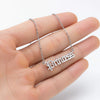 Women's Stainless Steel Letter Pendant Necklace With Vintage Electroplated Finish And Ochain Clavicle Jewelry Design