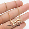 Women's Stainless Steel Letter Pendant Necklace With Vintage Electroplated Finish And Ochain Clavicle Jewelry Design
