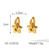 Women's Stainless Steel Love Flower Heart Star Pendant Earrings Electroplated