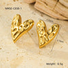 Women's Stainless Steel Love Series Peach Heart Earrings With Electroplating Design