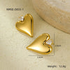 Women's Stainless Steel Love Series Peach Heart Earrings With Electroplating Design