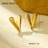 Women's Stainless Steel Love Series Peach Heart Earrings With Electroplating Design