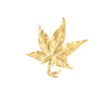 Women's Stainless Steel Maple Leaf Vintage Ring With Electroplating