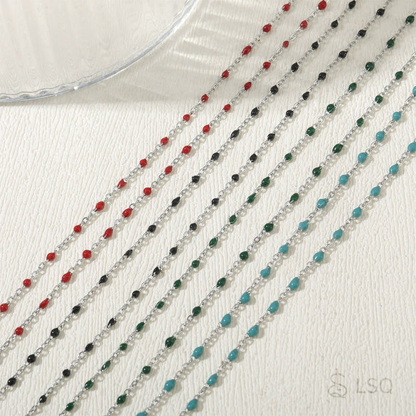 Women's Stainless Steel Minimalist Geometric Dripping Oil Fashion Necklace