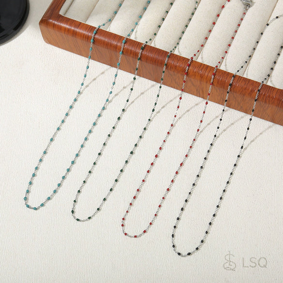 Women's Stainless Steel Minimalist Geometric Dripping Oil Fashion Necklace