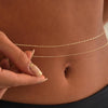 Women's Stainless Steel Multi Layer Waist Chain Adjustable Simple Fashion Body Jewelry