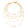 Women's Stainless Steel Multilayer Box Chain Necklace Jewelry Retro Geometric Electroplated