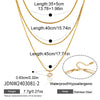 Women's Stainless Steel Multilayer Clavicle Necklace With Geometric Pendant And Pvd Vacuum Gold Plating
