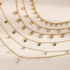 Women's Stainless Steel Multizircon Geometric Dotted Diamond O Word Chain Necklace Light Luxury Style