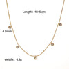 Women's Stainless Steel Multizircon Geometric Dotted Diamond O Word Chain Necklace Light Luxury Style