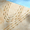 Women's Stainless Steel Necklace And Bracelet Set With Geometric Crab Heart Pattern And Oil Drip Electroplated Finish