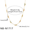 Women's Stainless Steel Necklace And Bracelet Set With Geometric Crab Heart Pattern And Oil Drip Electroplated Finish