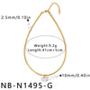 Women's Stainless Steel Necklace With Geometric Square Pattern Zircon Inlay And Vacuum Electroplated Finish