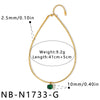 Women's Stainless Steel Necklace With Geometric Square Pattern Zircon Inlay And Vacuum Electroplated Finish