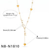 Women's Stainless Steel Necklace With Love Letter Heart And Round Geometric Pendant Zircon And Rhinestone Inlaid Electroplated Fashion Jewelry
