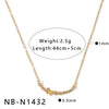 Women's Stainless Steel Necklace With Zircon Inlaid Heart Geometric Pendant 18K Gold Vacuum Plated Regular Clavicle Chain