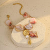 Women's Stainless Steel Ocean Style Irregular Shell Conch Bracelet With Electroplating