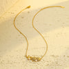 Women's Stainless Steel Ocean Style Starfish Turtle Pendant Necklace With Pearl Zircon Shell Electroplated