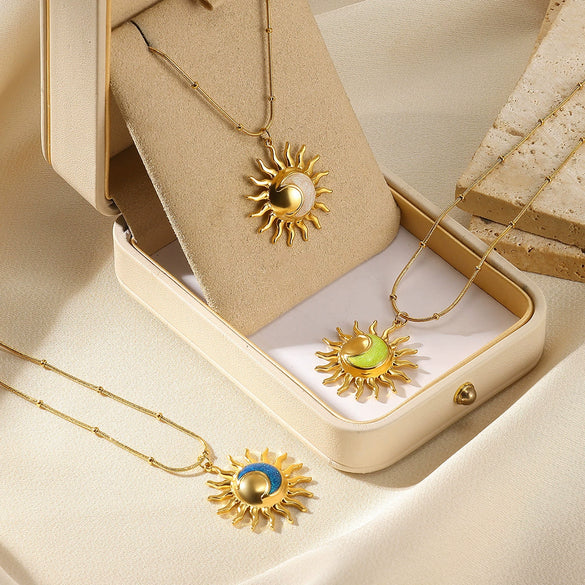 Women's Stainless Steel Oil Drop Bamboo Chain Necklace Highend Light Luxury Nonfading Niche Versatile And Trendy