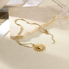 Women's Stainless Steel Oil Drop Bamboo Chain Necklace Highend Light Luxury Nonfading Niche Versatile And Trendy