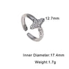 Women's Stainless Steel Open Cross Ring With Gold Plated Electroplated Finish And Niche Style