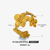 Women's Stainless Steel Open Floral Ring With Electroplated Finish Simple Fashion Flower Design Non Fading High End Style