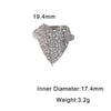 Women's Stainless Steel Open Ring With Hammered Heart Shape Electroplated Sweet And Cool Minimalist Style