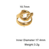 Women's Stainless Steel Open Ring With Irregular Hollow Geometric Shape Minimalist Asymmetrical Electroplated Design