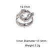 Women's Stainless Steel Open Ring With Irregular Hollow Geometric Shape Minimalist Asymmetrical Electroplated Design