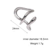 Women's Stainless Steel Open Ring With Irregular Line Design Simple Electroplated Gold Tone Fashion Jewelry