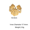 Women's Stainless Steel Open Ring With Shell And Starfish Design Gold Electroplated Natural Minimalist Ocean Style Jewelry