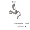 Women's Stainless Steel Open Snake Ring With Gold Electroplated Finish Simple Animal Style Jewelry