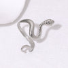 Women's Stainless Steel Open Snake Ring With Gold Electroplated Finish Simple Animal Style Jewelry