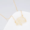 Women's Stainless Steel Origami Hedgehog Necklace With Geometric Openwork Pendant And Electroplated Ochain